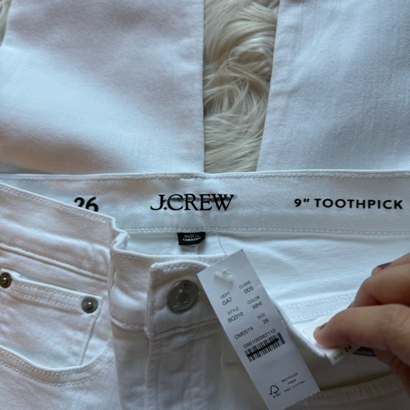 NWT J.Crew 9" toothpick jean in white wash - Picture 6 of 13
